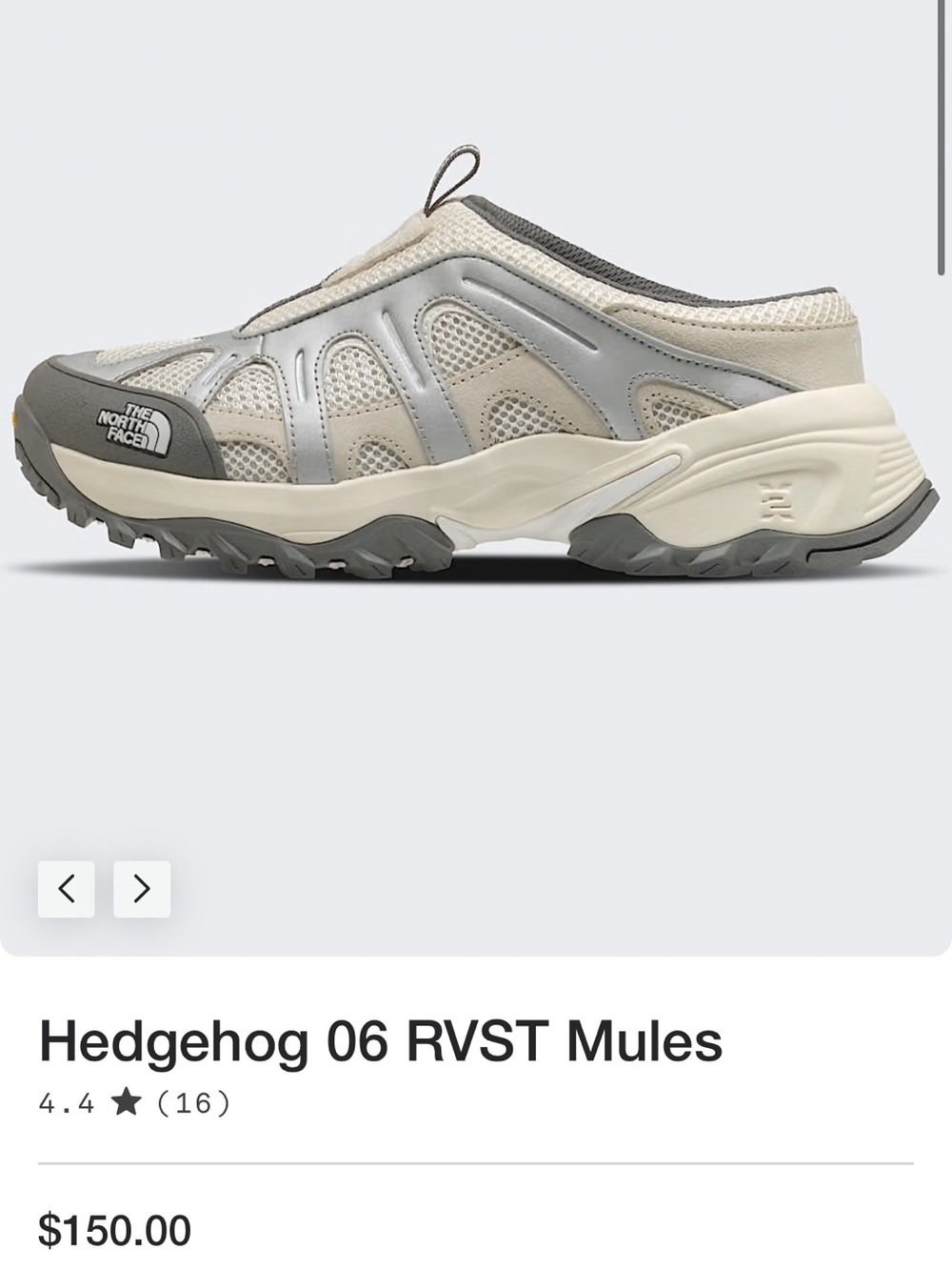 The North Face Athletic Slip-On Shoes in Gray and White